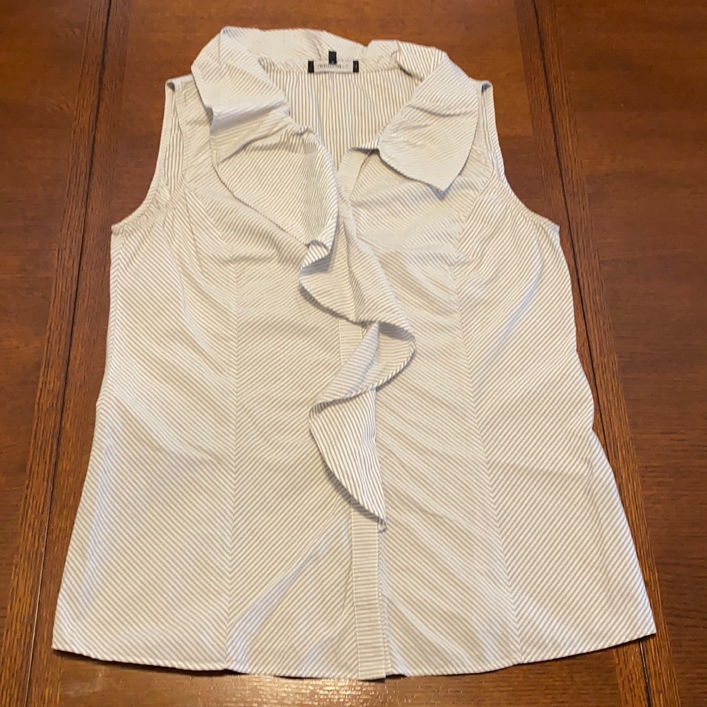 Lafayette 148 striped ruffle top - Sz 4